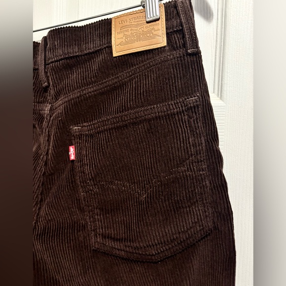 Levi’s Baggy Dad Corduroy Pants Chocolate Brown Loose Straight Leg Jeans Size 29 - Picture 11 of 16